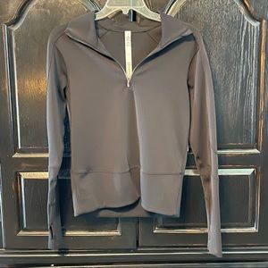 Lululemon Run to Reset 1/2 Zip Black • XS